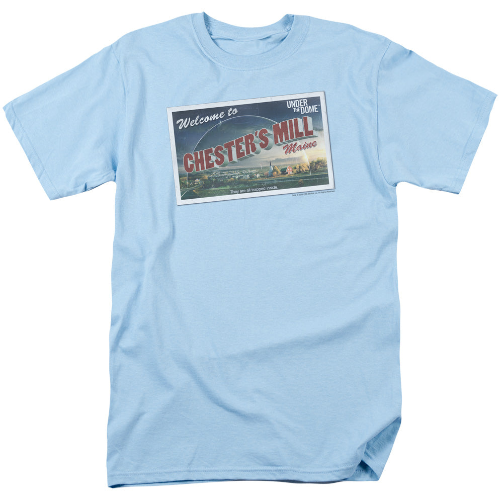 Under The Dome Postcard Mens T Shirt Light Blue Officially Licensed