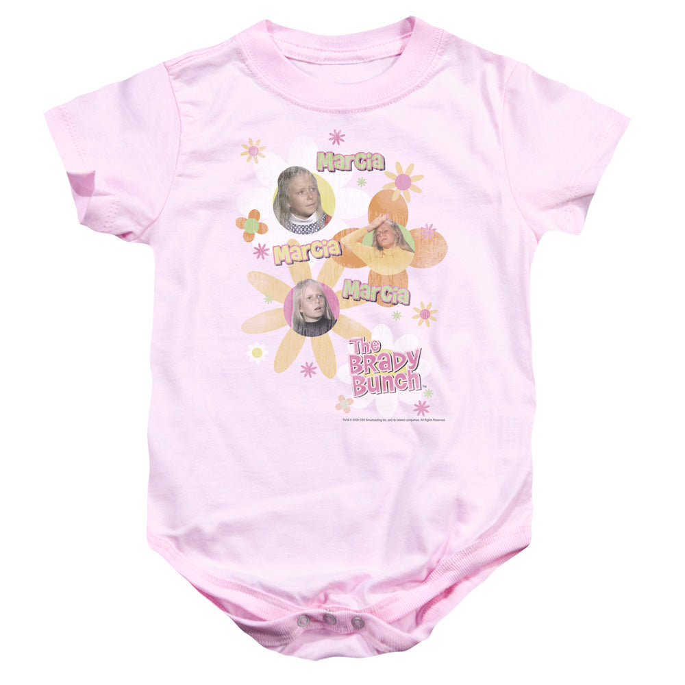 Brady Bunch Marcia Marcia Marcia Infant Baby Snapsuit Pink Officially Licensed