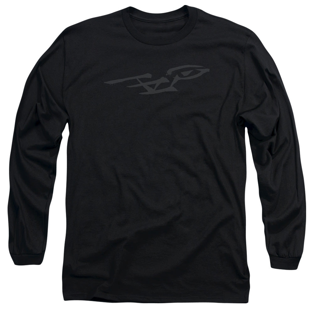 Star Trek Bushwork Enterprise Mens Long Sleeve Shirt Black Officially Licensed Officially Licensed