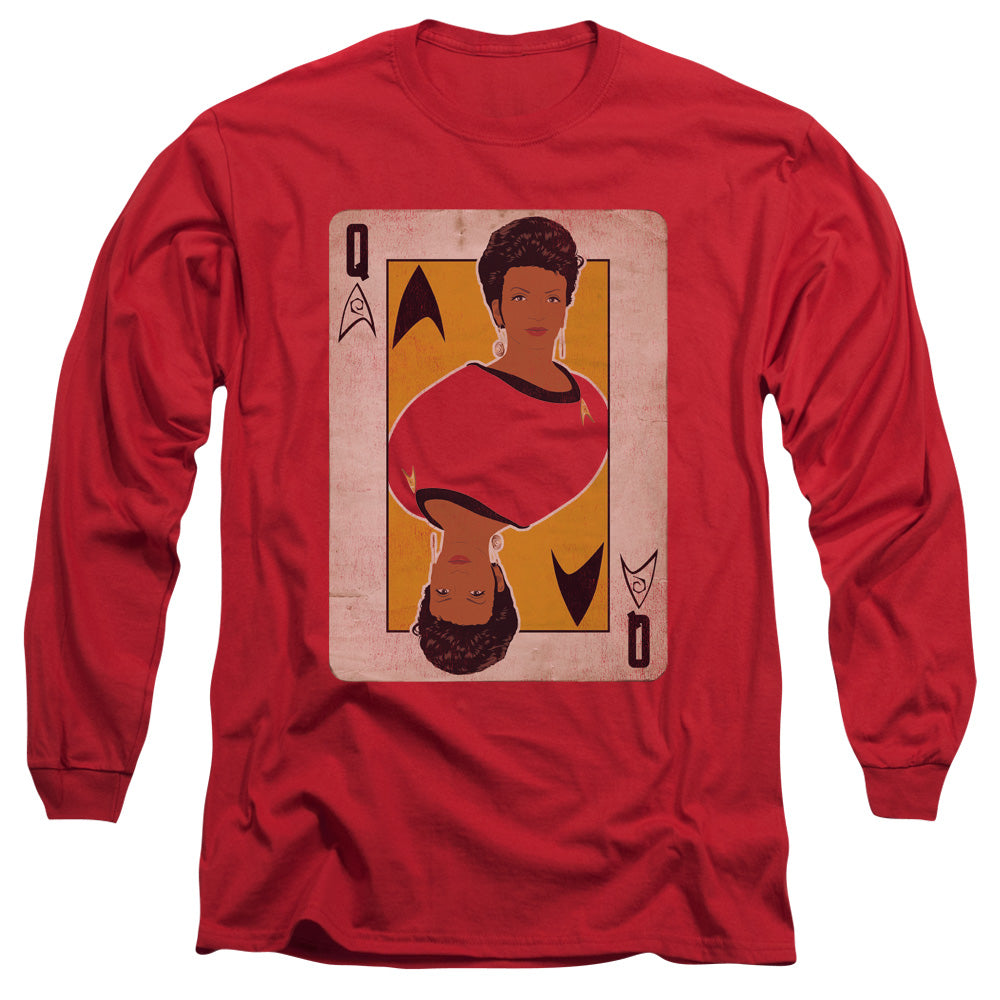 Star Trek Tos Queen Mens Long Sleeve Shirt Red Officially Licensed