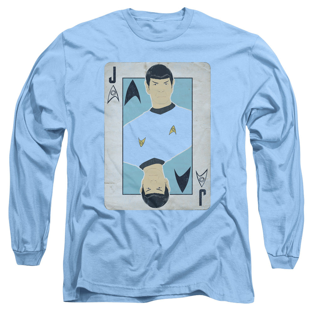Star Trek Tos Jack Mens Long Sleeve Shirt Carolina Blue Officially Licensed