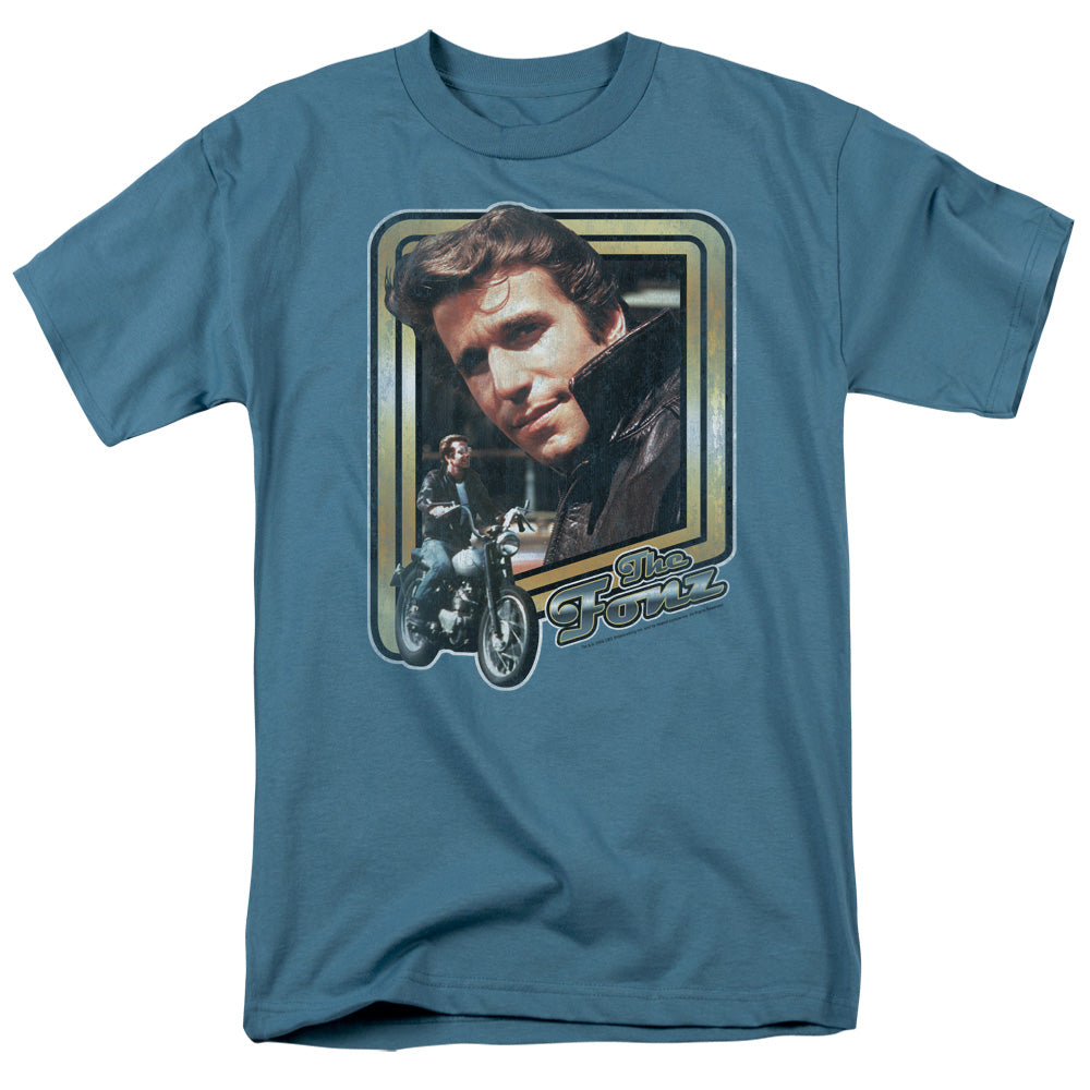 Happy Days The Fonz Mens T Shirt Slate Officially Licensed
