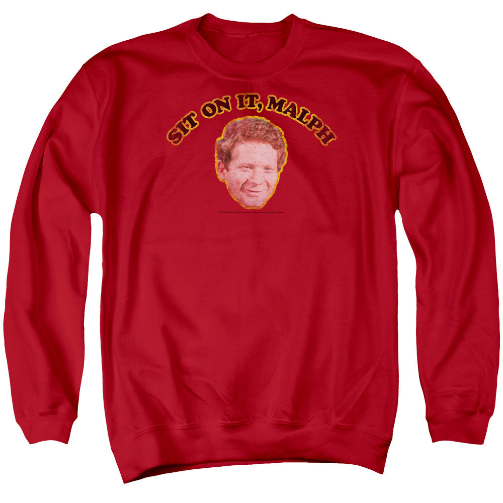 Happy Days Sit on It Malph Mens Crewneck Sweatshirt Red Officially Licensed