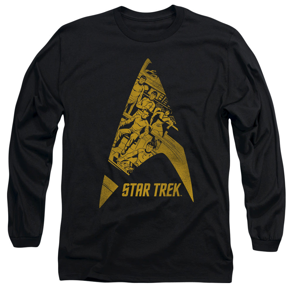 Star Trek Delta Crew Mens Long Sleeve Shirt Black Officially Licensed Officially Licensed
