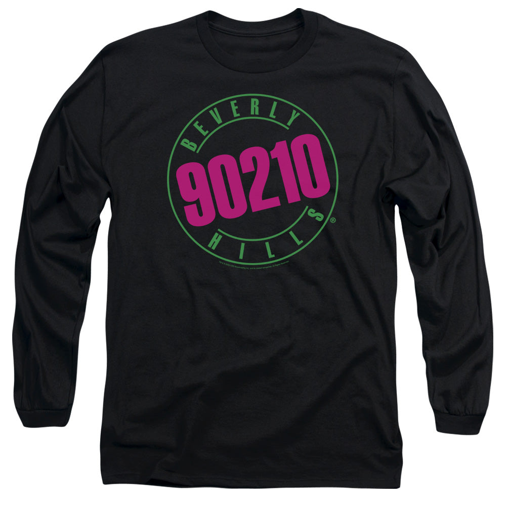 90210 Neon Mens Long Sleeve Shirt Black Officially Licensed