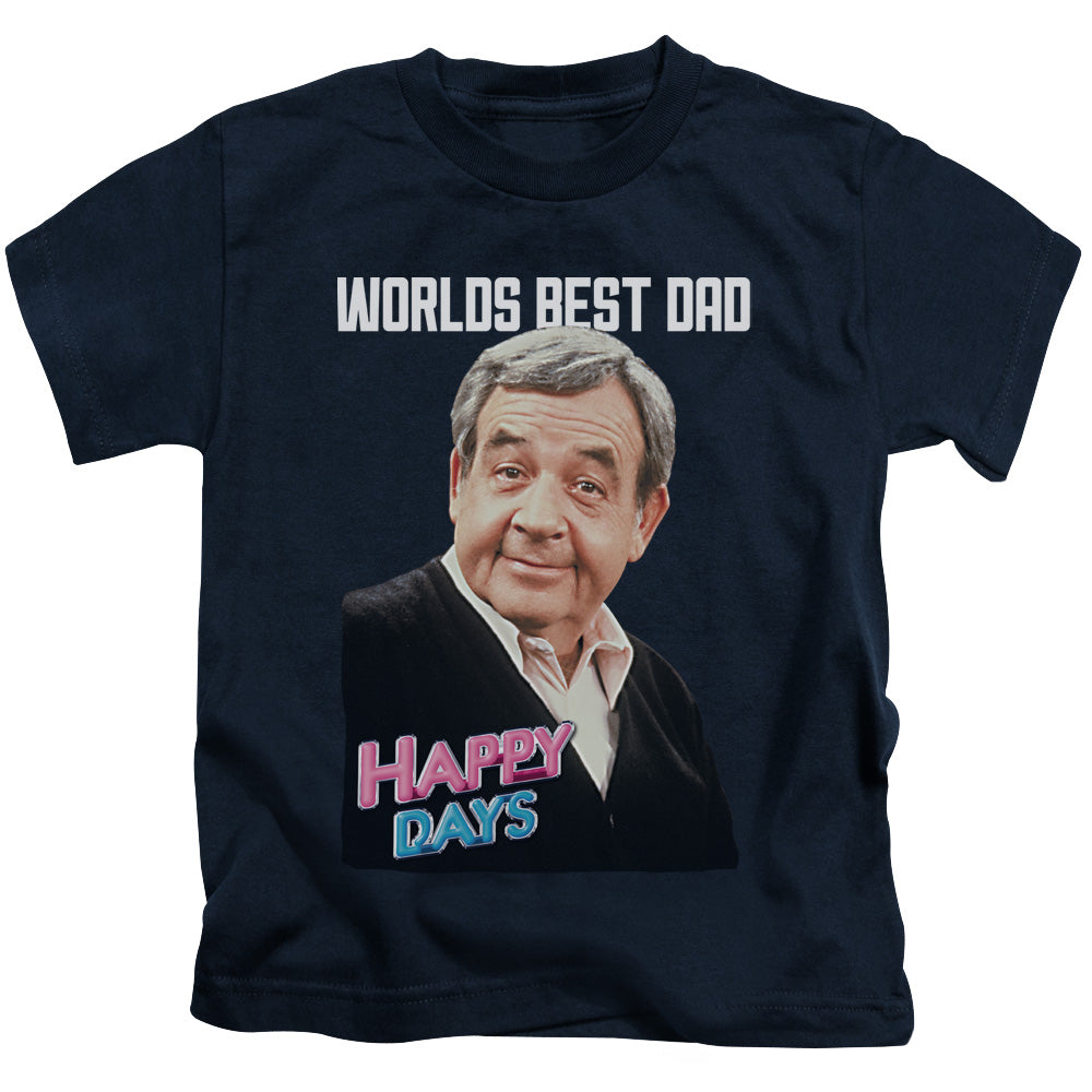 Happy Days Best Dad Juvenile Kids Youth T Shirt Navy Officially Licensed