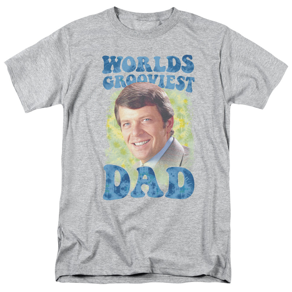 Brady Bunch Worlds Grooviest Mens T Shirt Athletic Heather Officially Licensed