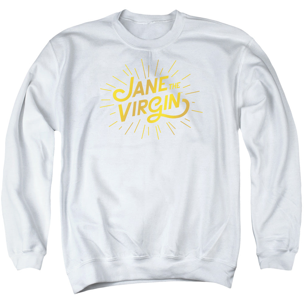 Jane the Virgin Golden Logo Mens Crewneck Sweatshirt White Officially Licensed