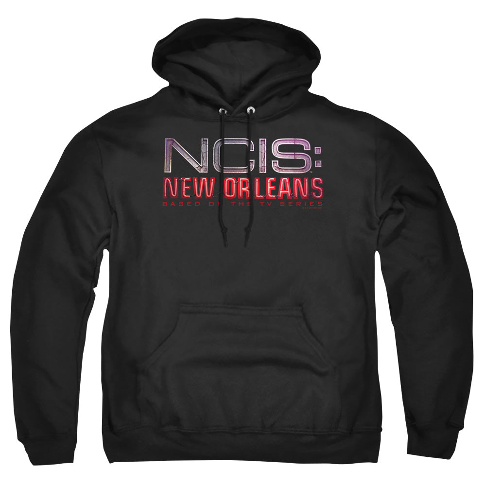 Ncis:New Orleans Neon Sign Mens Hoodie Black Officially Licensed