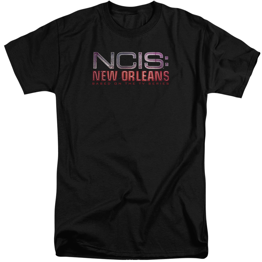 Ncis:New Orleans Neon Sign Mens Tall T Shirt Black Officially Licensed