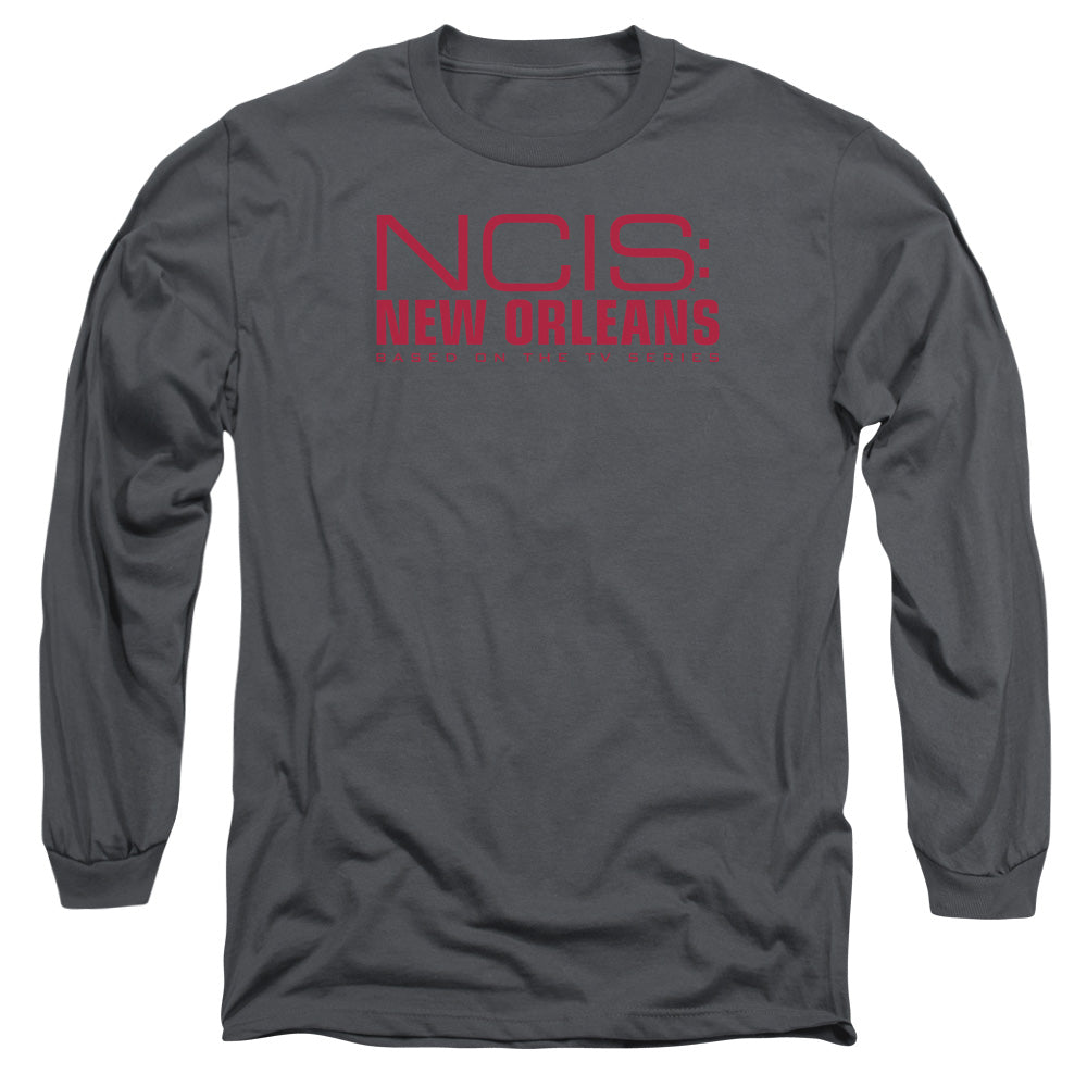 Ncis:New Orleans Logo Mens Long Sleeve Shirt Charcoal Officially Licensed