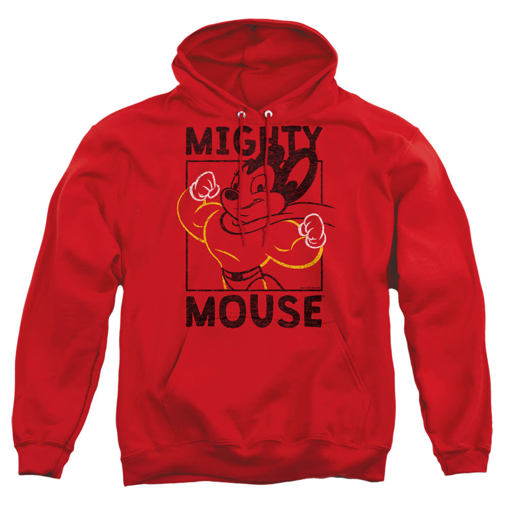 Mighy Mouse Break The Box Mens Hoodie Red Officially Licensed