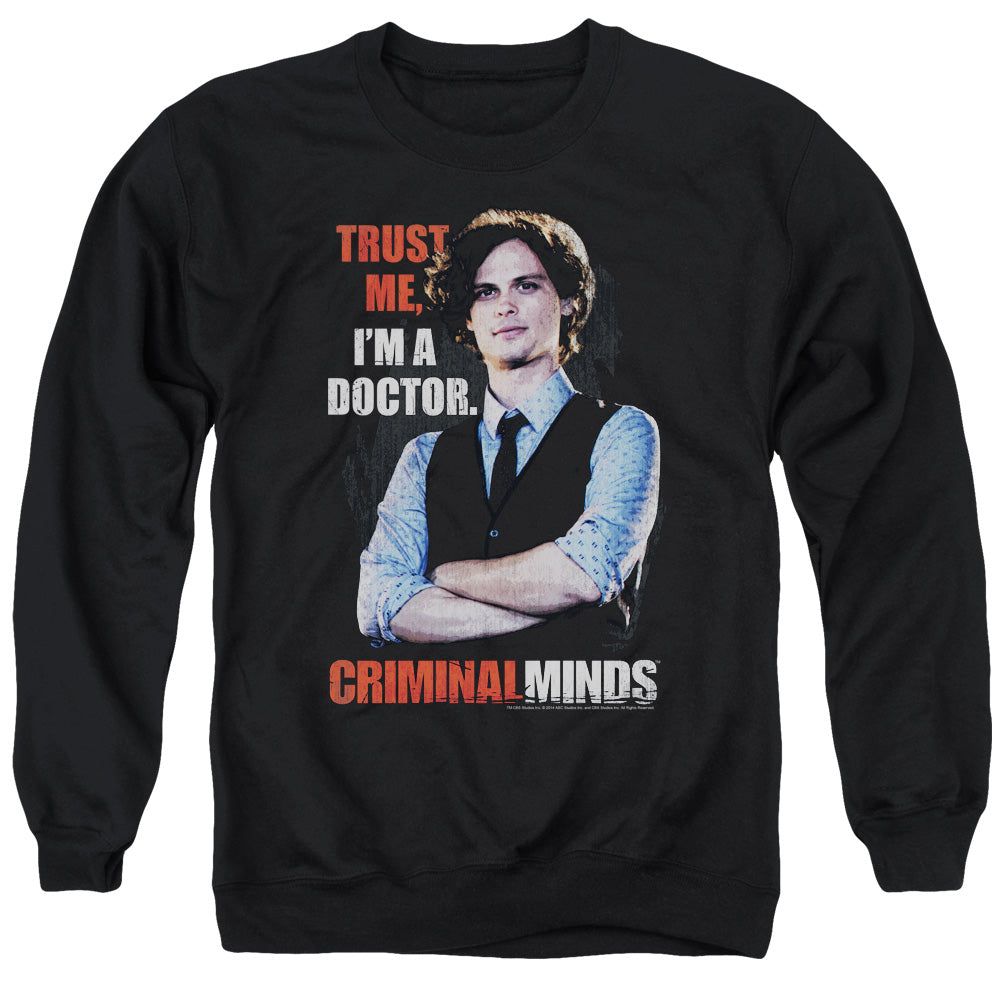 Criminal Minds Trust Me Mens Crewneck Sweatshirt Black Officially Licensed