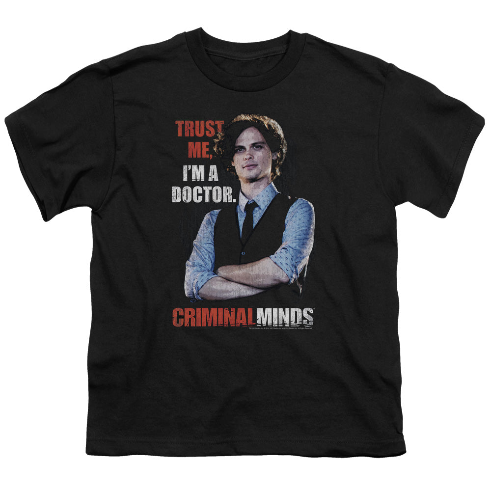 Criminal Minds Trust Me Kids Youth T Shirt Black Officially Licensed