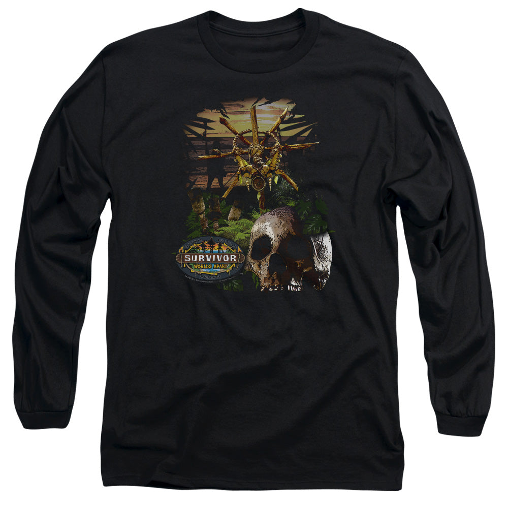 Survivor Jungle Mens Long Sleeve Shirt Black Officially Licensed