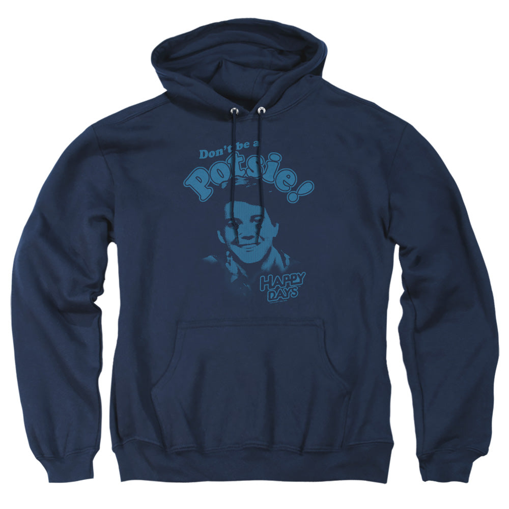 Happy Days Dont Be A Potsy Mens Hoodie Navy Officially Licensed