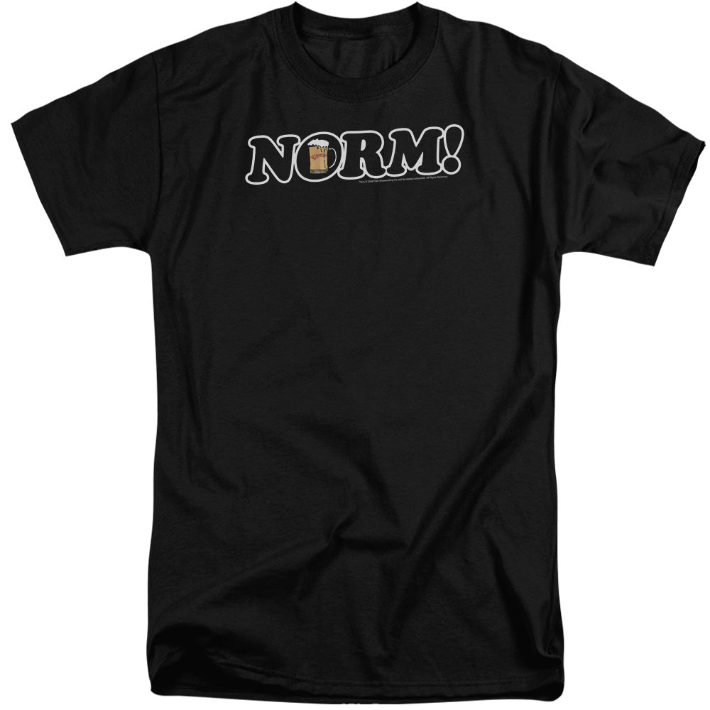 Cheers Norm Mens Tall T Shirt Black Officially Licensed