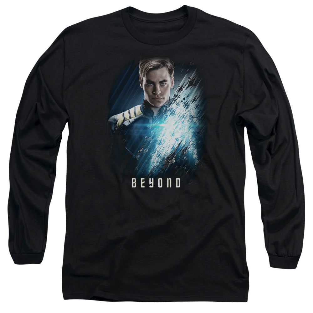 Star Trek Beyond Kirk Poster Mens Long Sleeve Shirt Black Officially Licensed Officially Licensed