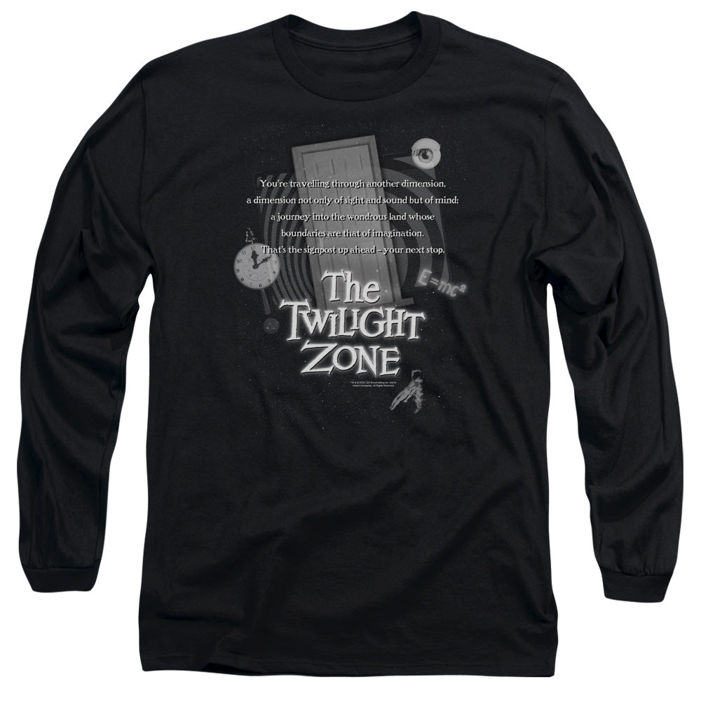 Twilight Zone Monologue Mens Long Sleeve Shirt Black Officially Licensed