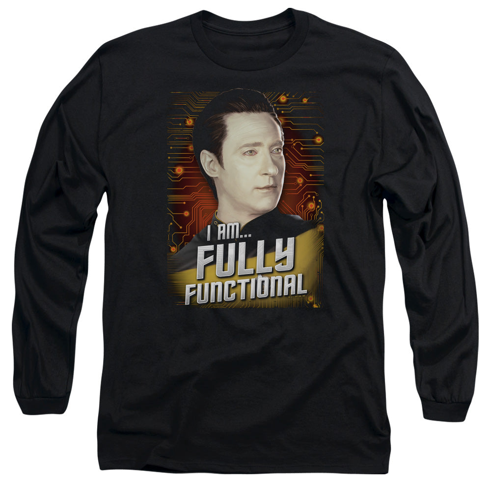 Star Trek Fully Functional Mens Long Sleeve Shirt Black Officially Licensed Officially Licensed
