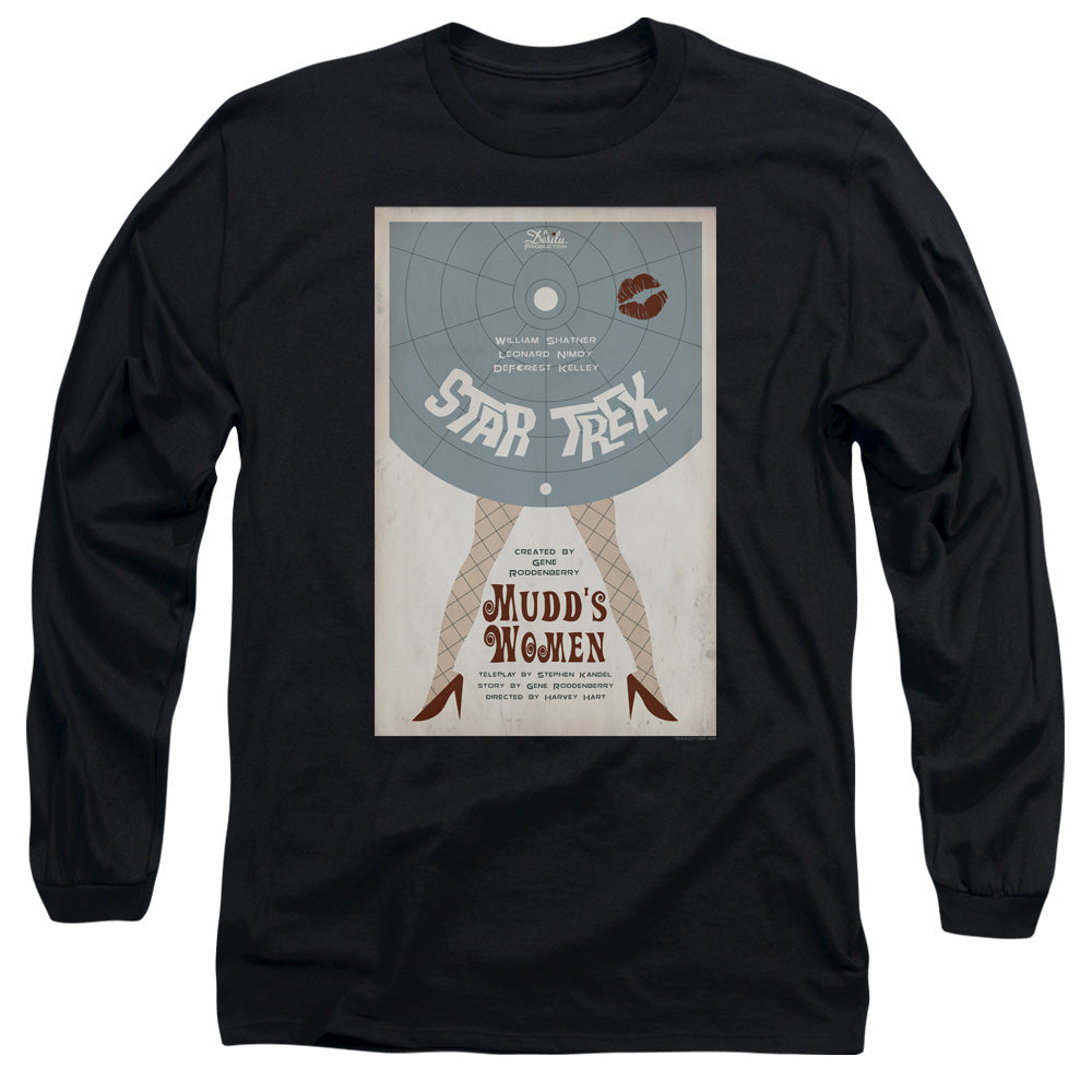 Star Trek Tos Episode 6 Mens Long Sleeve Shirt Black Officially Licensed
