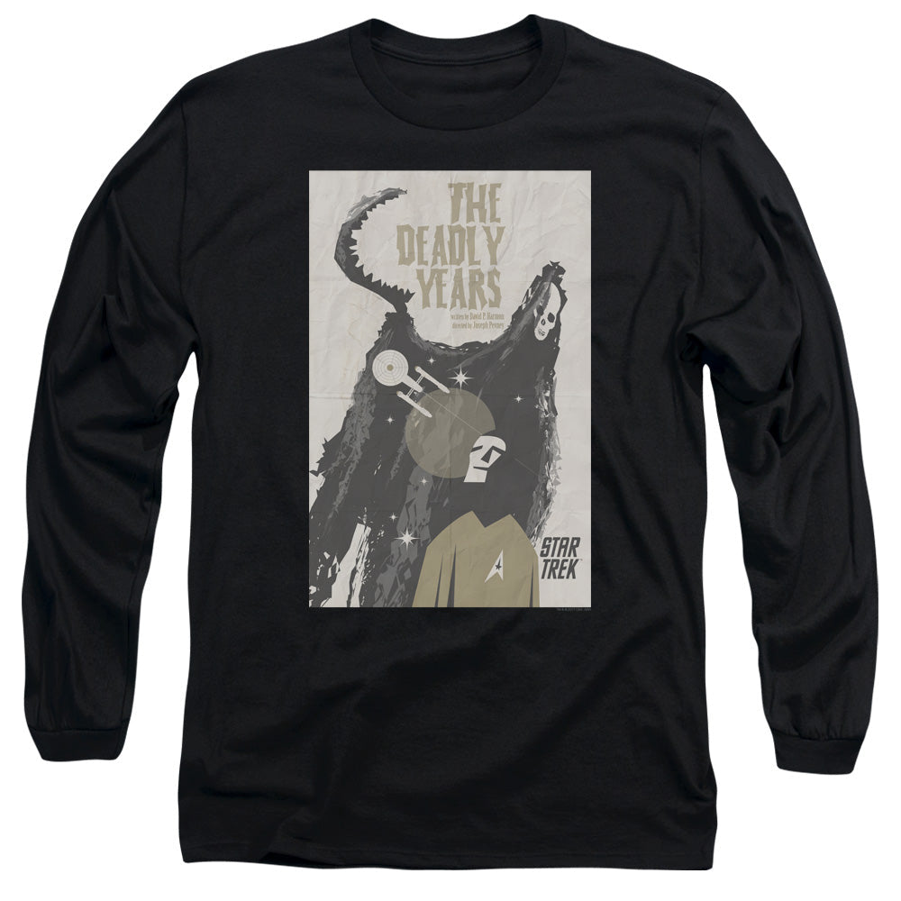 Star Trek Tos Episode 41 Mens Long Sleeve Shirt Black Officially Licensed