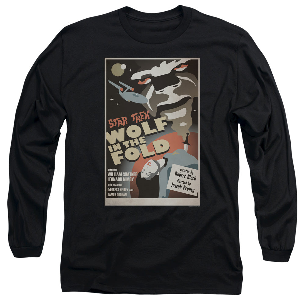 Star Trek Tos Episode 43 Mens Long Sleeve Shirt Black Officially Licensed