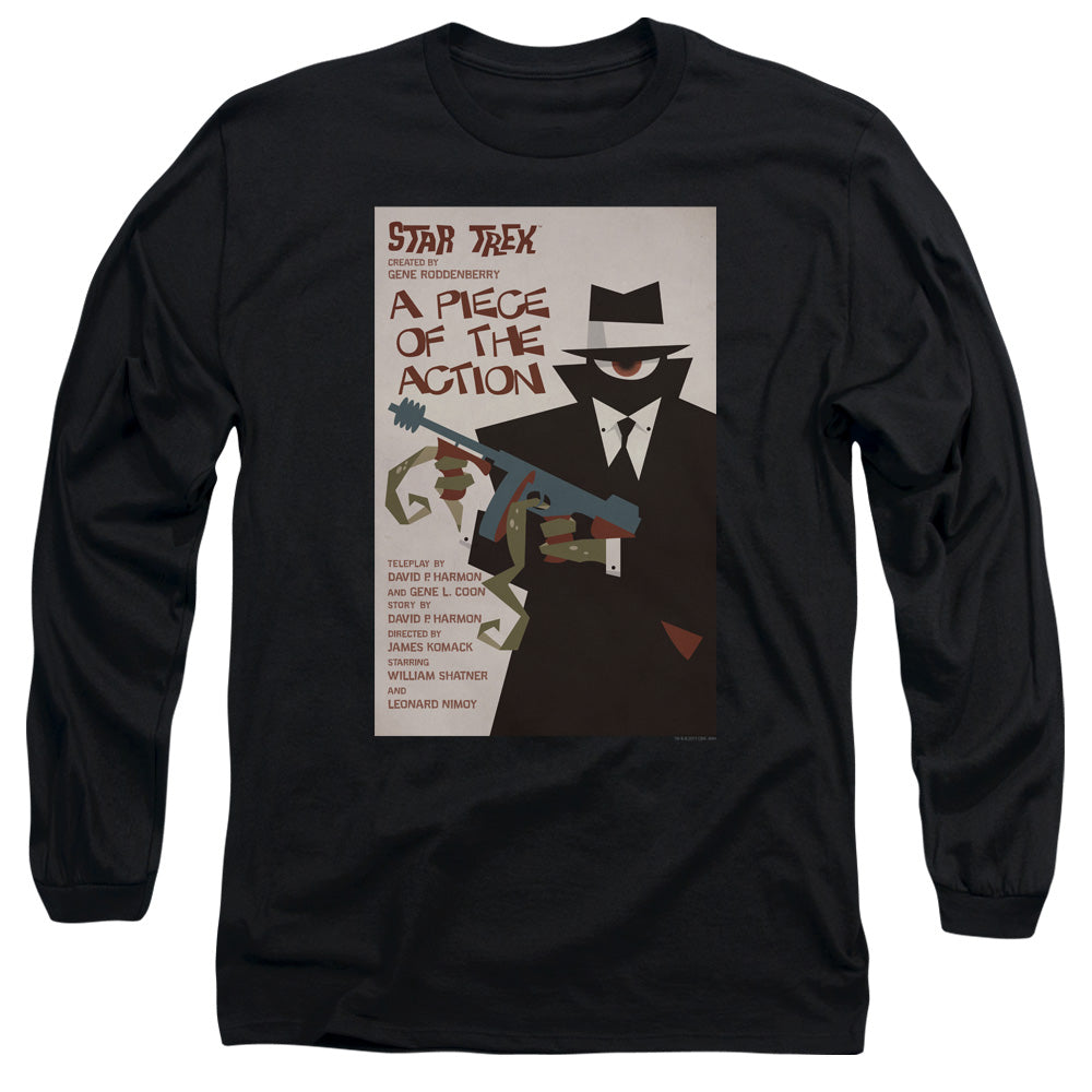 Star Trek Tos Episode 46 Mens Long Sleeve Shirt Black Officially Licensed