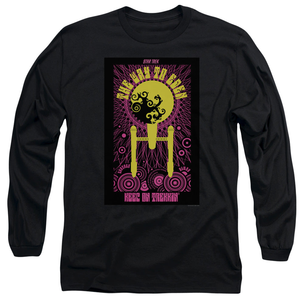 Star Trek Tos Episode 75 Mens Long Sleeve Shirt Black Officially Licensed