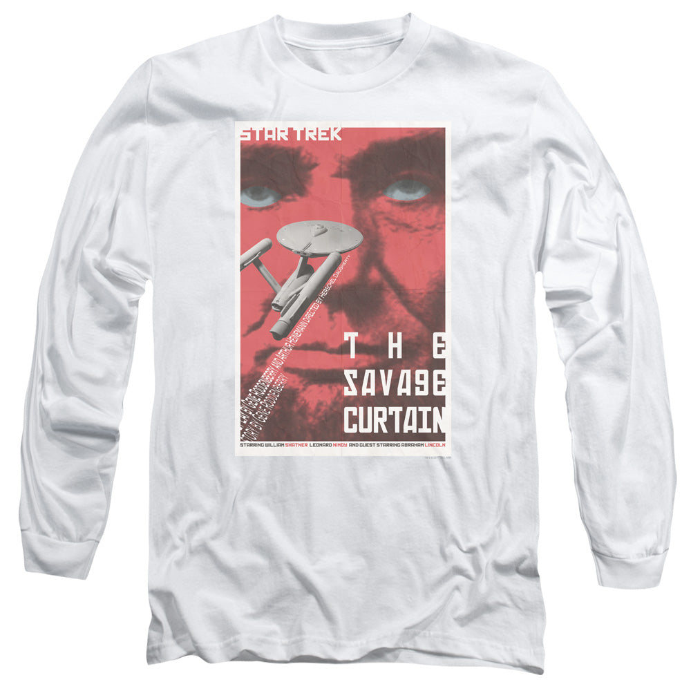 Star Trek Tos Episode 77 Mens Long Sleeve Shirt White Officially Licensed