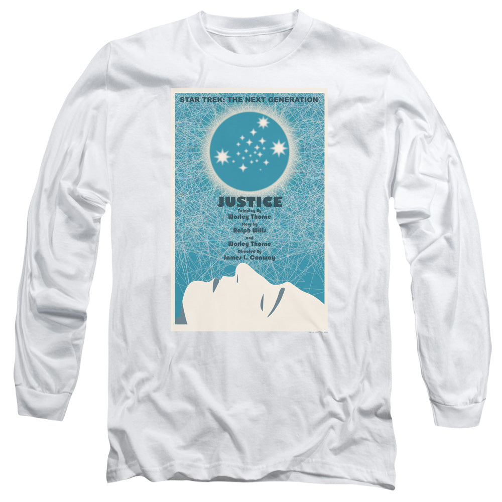 Star Trek Tng Season 1 Episode 8 Mens Long Sleeve Shirt White Officially Licensed Officially Licensed