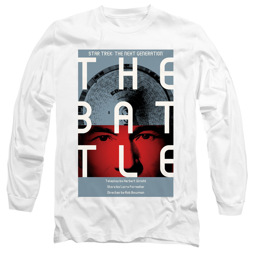 Star Trek Tng Season 1 Episode 9 Mens Long Sleeve Shirt White Officially Licensed Officially Licensed