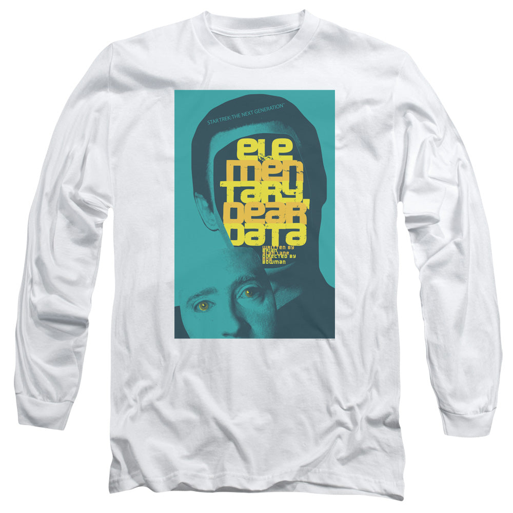 Star Trek Tng Season 2 Episode 3 Mens Long Sleeve Shirt White Officially Licensed Officially Licensed