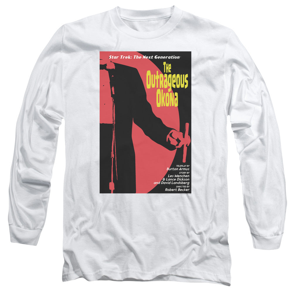 Star Trek Tng Season 2 Episode 4 Mens Long Sleeve Shirt White Officially Licensed Officially Licensed