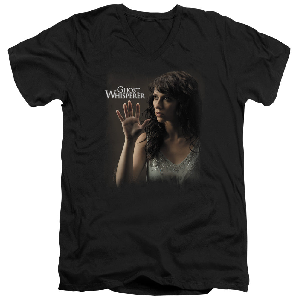 Ghost Whisperer Ethereal Mens Slim Fit V-Neck T Shirt Black Officially Licensed