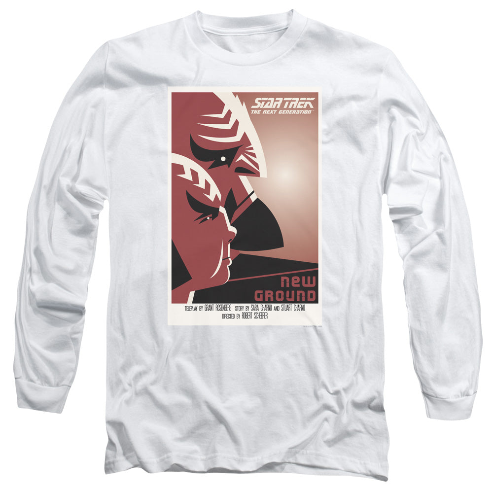 Star Trek Tng Season 5 Episode 10 Mens Long Sleeve Shirt White Officially Licensed Officially Licensed