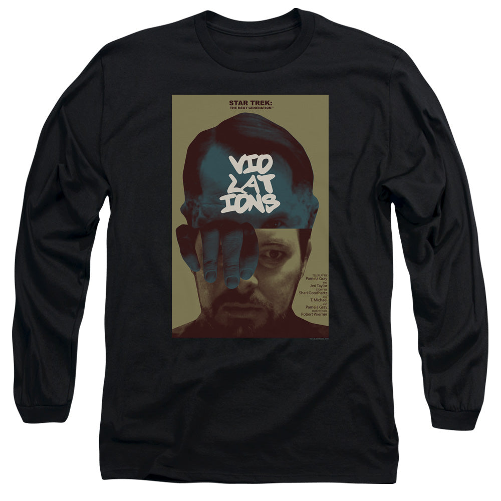 Star Trek Tng Season 5 Episode 12 Mens Long Sleeve Shirt Black Officially Licensed Officially Licensed