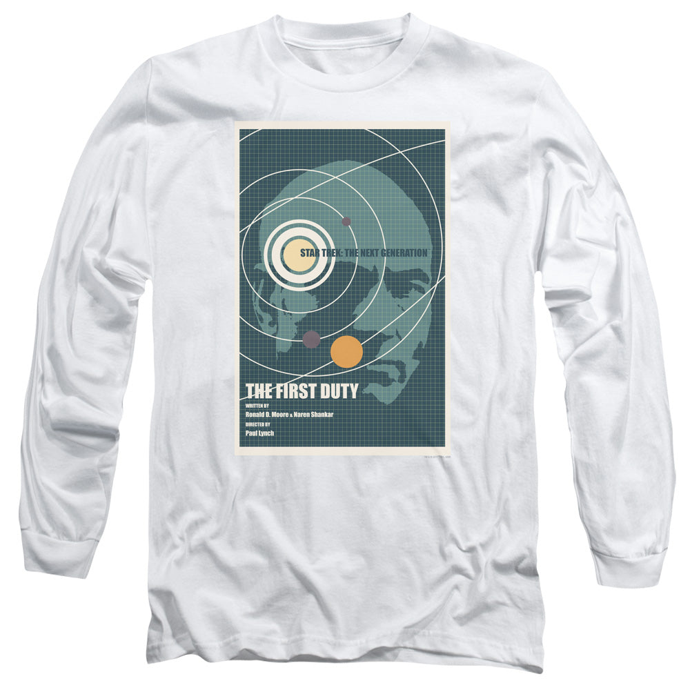 Star Trek Tng Season 5 Episode 19 Mens Long Sleeve Shirt White Officially Licensed Officially Licensed