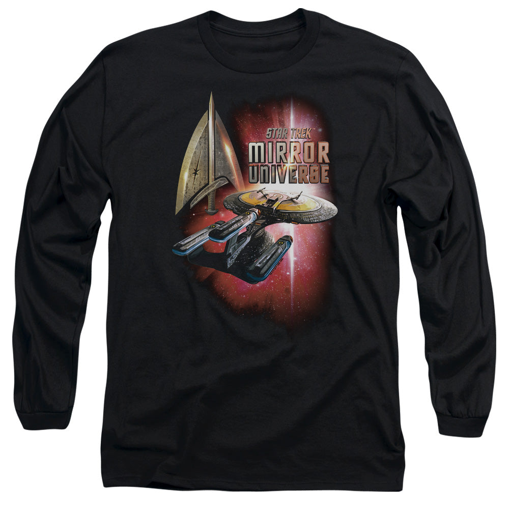 Star Trek Mirror Enterprise Mens Long Sleeve Shirt Black Officially Licensed Officially Licensed