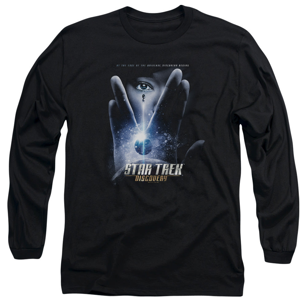 Star Trek Discovery Discovery Begins Mens Long Sleeve Shirt Black Officially Licensed Officially Licensed