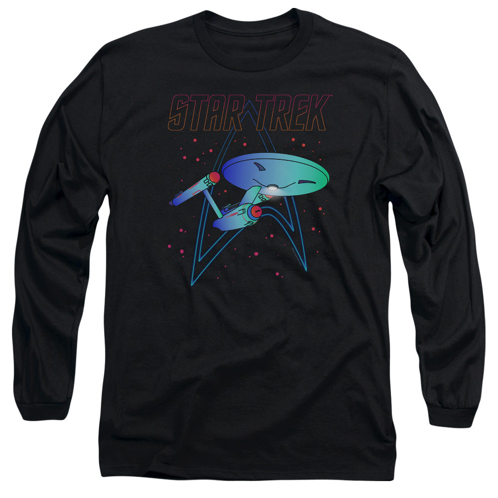 Star Trek Neon Trek Mens Long Sleeve Shirt Black Officially Licensed Officially Licensed