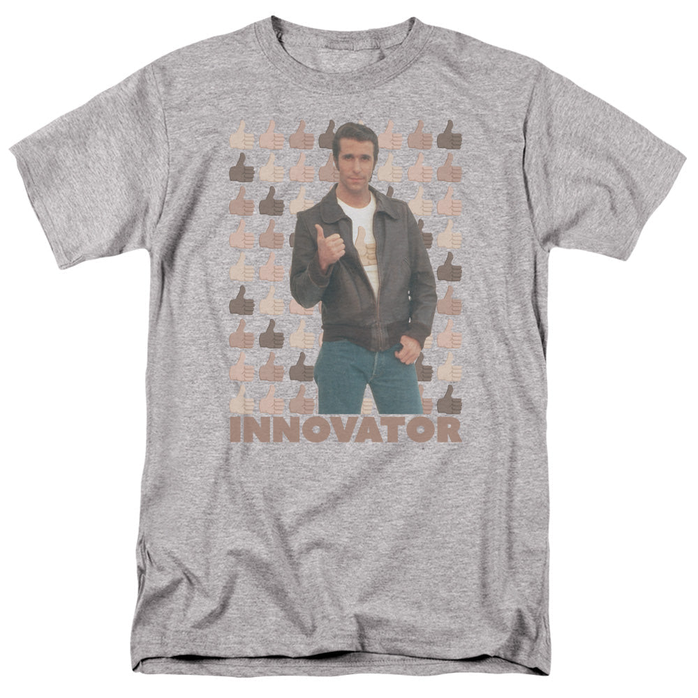 Happy Days Innovator Mens T Shirt Athletic Heather Officially Licensed