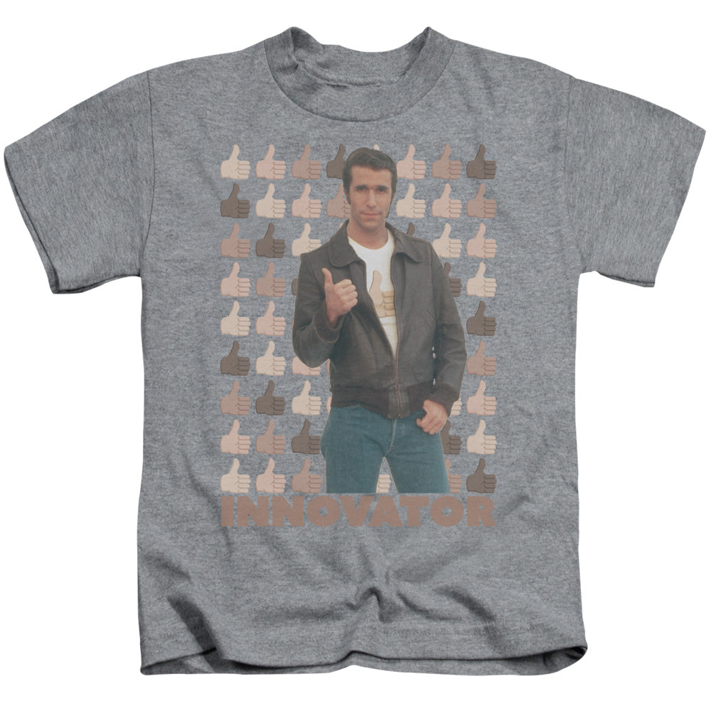 Happy Days Innovator Juvenile Kids Youth T Shirt Athletic Heather Officially Licensed