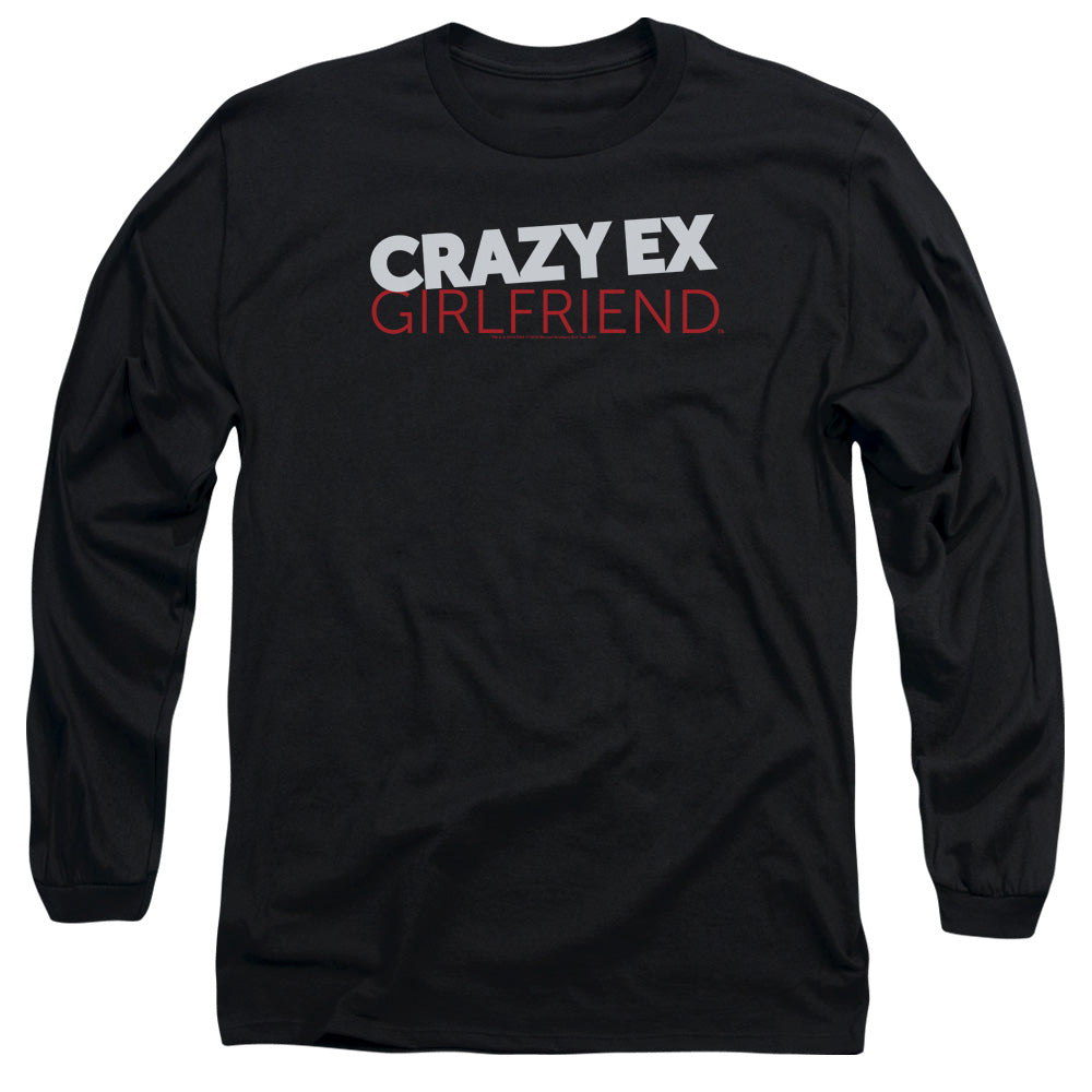 Crazy Ex Girlfriend Crazy Logo Mens Long Sleeve Shirt Black Officially Licensed Officially Licensed