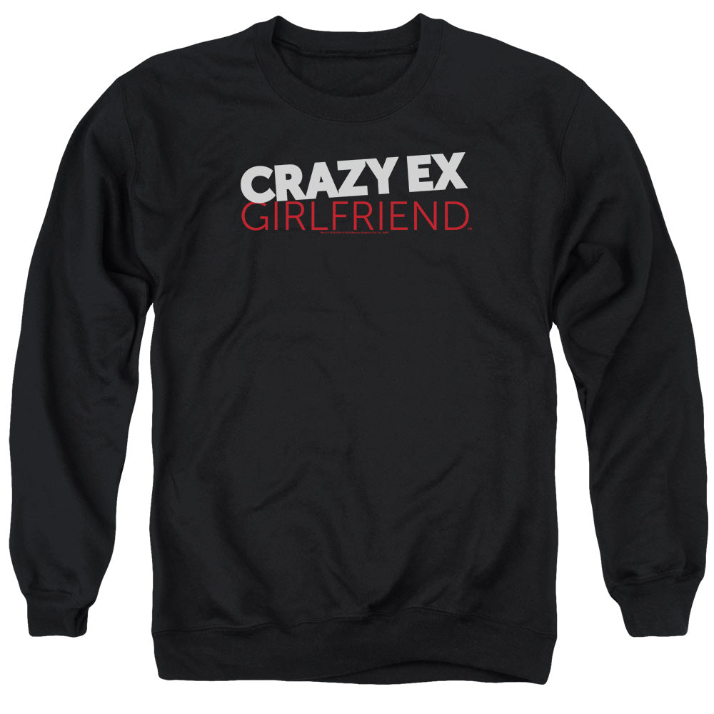 Crazy Ex Girlfriend Crazy Logo Mens Crewneck Sweatshirt Black Officially Licensed