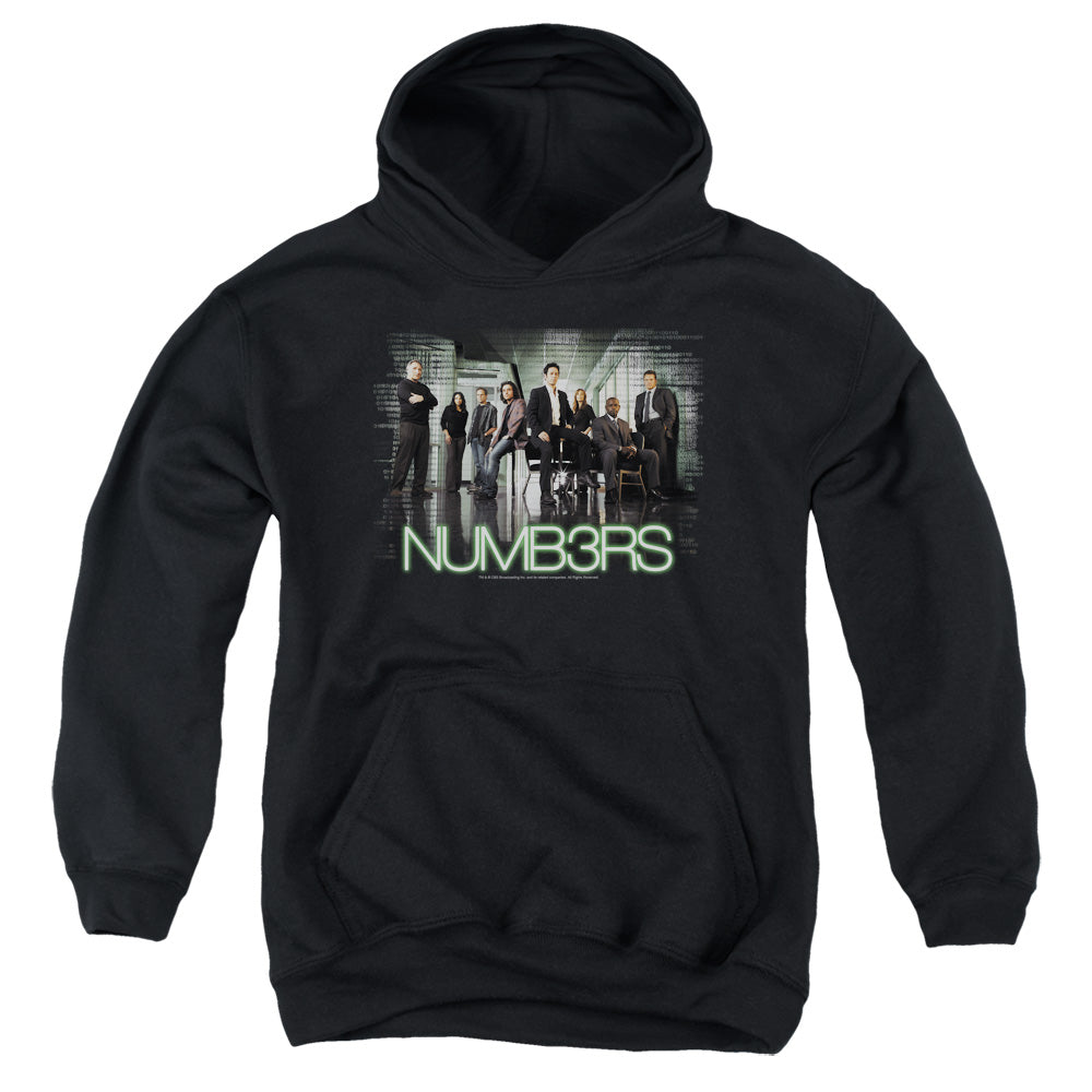 Numb3rs Numbers Cast Kids Youth Hoodie Black Officially Licensed