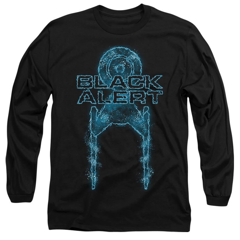 Star Trek Discovery Black Alert Mens Long Sleeve Shirt Black Officially Licensed Officially Licensed