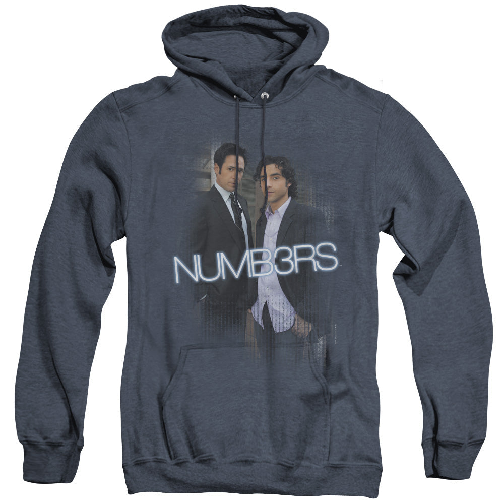 Numb3rs Don & Charlie Heather Mens Hoodie Navy Officially Licensed