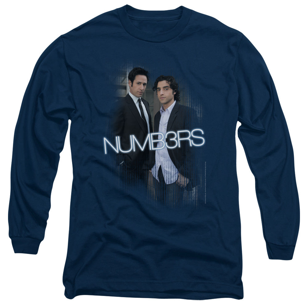 Numb3Rs Don & Charlie Mens Long Sleeve Shirt Navy Officially Licensed