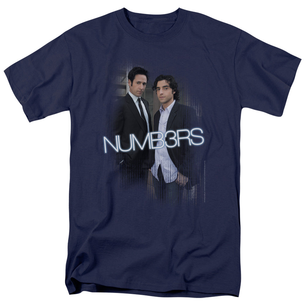 Numb3Rs Don & Charlie Mens T Shirt Navy Officially Licensed